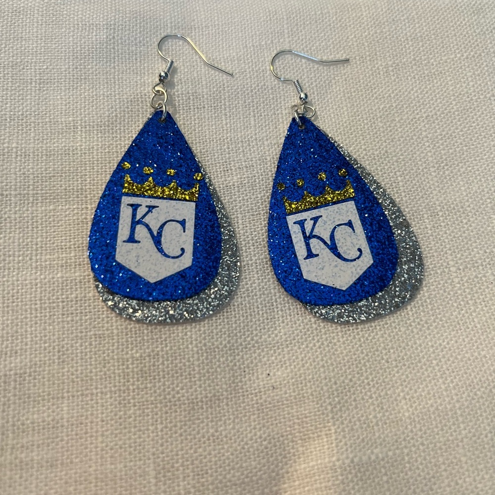 Faux leather double layer teardrop earrings